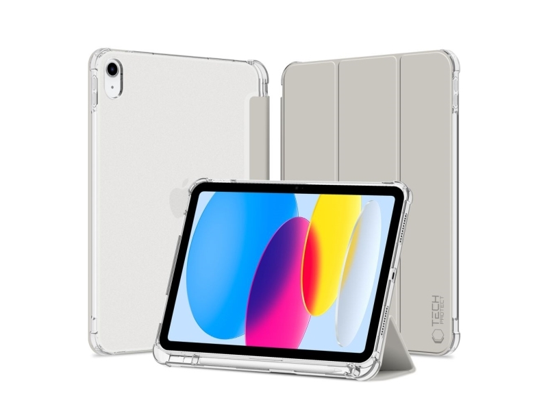 Tech-Protect SC Pen hybrid cover til iPad 10 / 2022 - grå - transparent