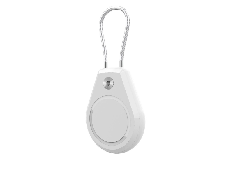 Hurtel Wasserdichte Hülle Für Apple Airtag Mit Stahlband – Weiß
