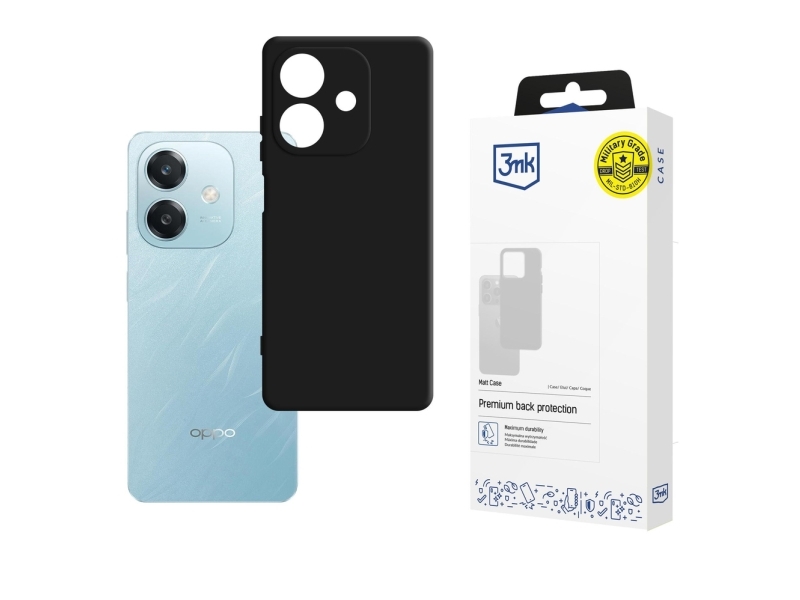 3Mk Matt Case Til Oppo A60 5G - Mat Sort