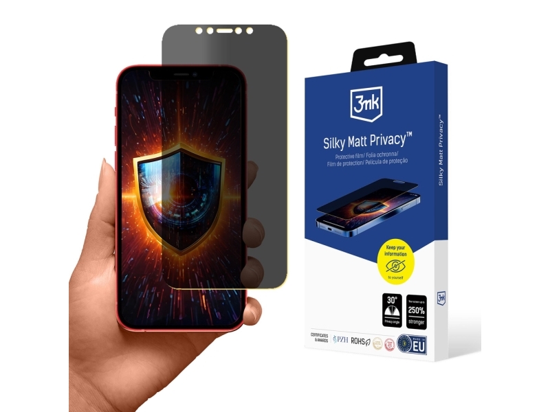 3Mk Silky Matt Privacy Skærm-/Beskyttelsesfilm Til Apple Iphone 12 Pro