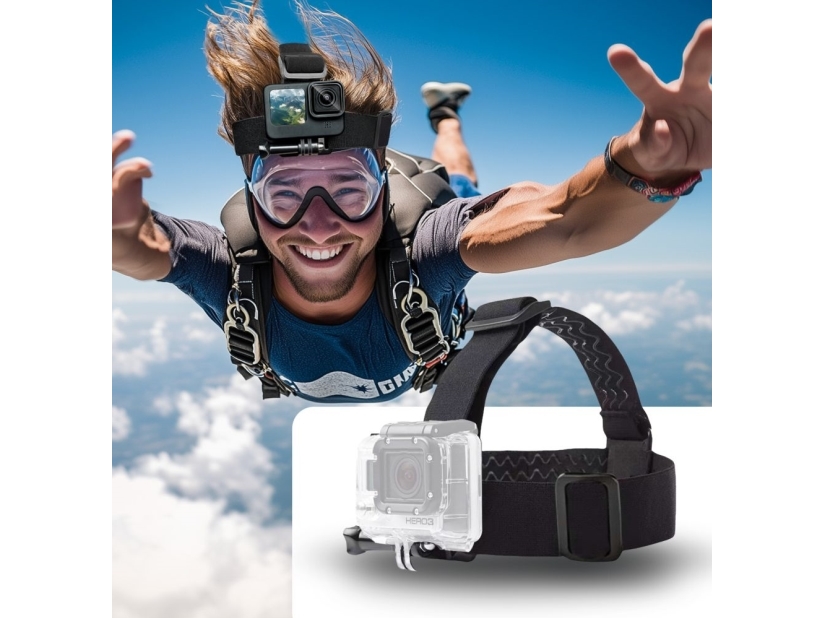 Tech-Protect GA100 Head Mount Headband for GoPro / DJI - Black