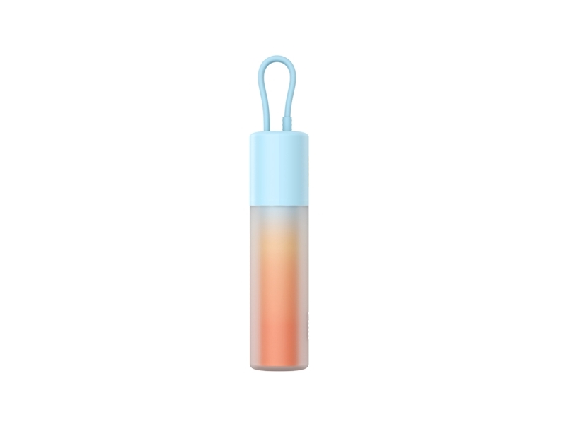 Baseus Powerbank Popsicle 5200Mah 20W Mit Integriertem Lightning-Kabel (+ Weißes Baseus Simple Usb-C – Usb-C 60W/20V/3A/30Cm Kabel) - Blau/Orange