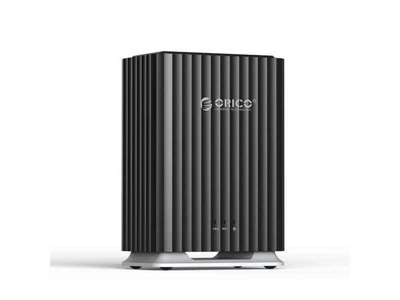 Orico Festplatten-Gehäuse Für 2 Laufwerke 2,5" Hdd/Ssd / 3,5" Hdd Direct Attached Storage Schwarz