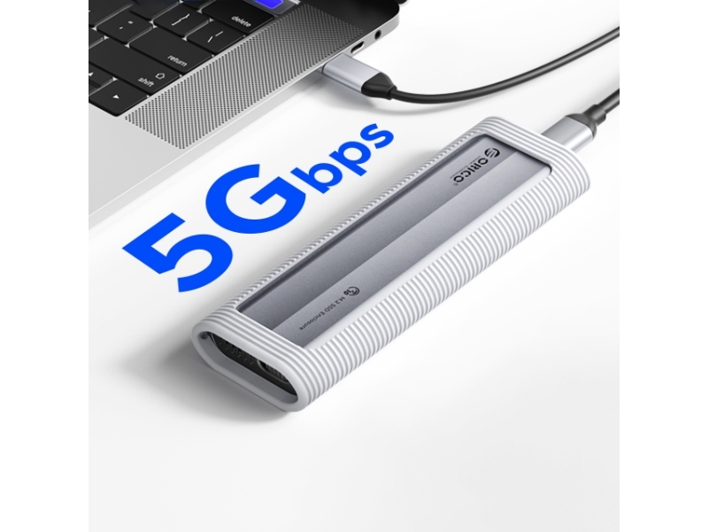 ORICO AXM2F M.2 SATA SSD USB-C 3.2 Disk Case - Gray