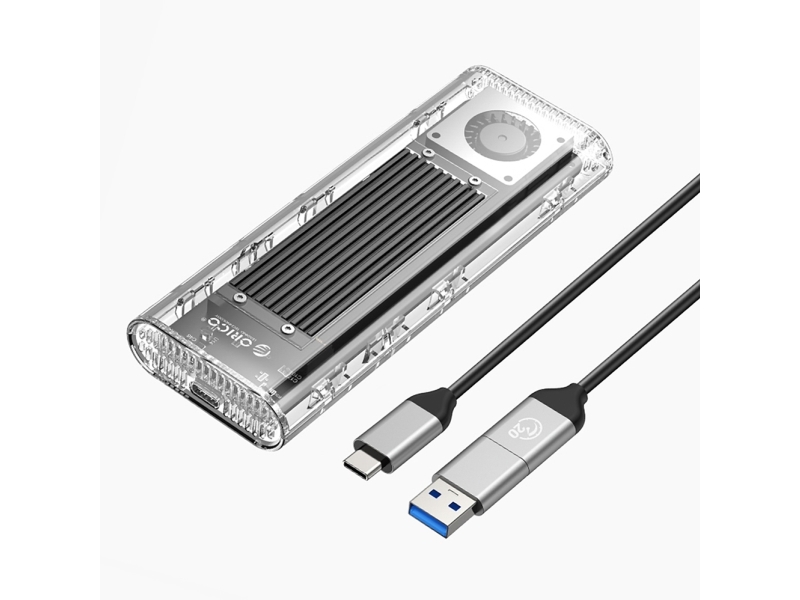 Orico Tcm2-G20 M.2 Nvme Usb-C 3.2 20Gb/S Disk Drive - Silber/Transparent
