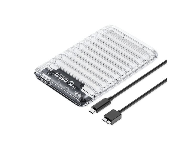 Orico 2139U3-V1 2,5" Hdd/Ssd Usb Micro-B 5Gb/S Ekstern Diskdrev - Gennemsigtig