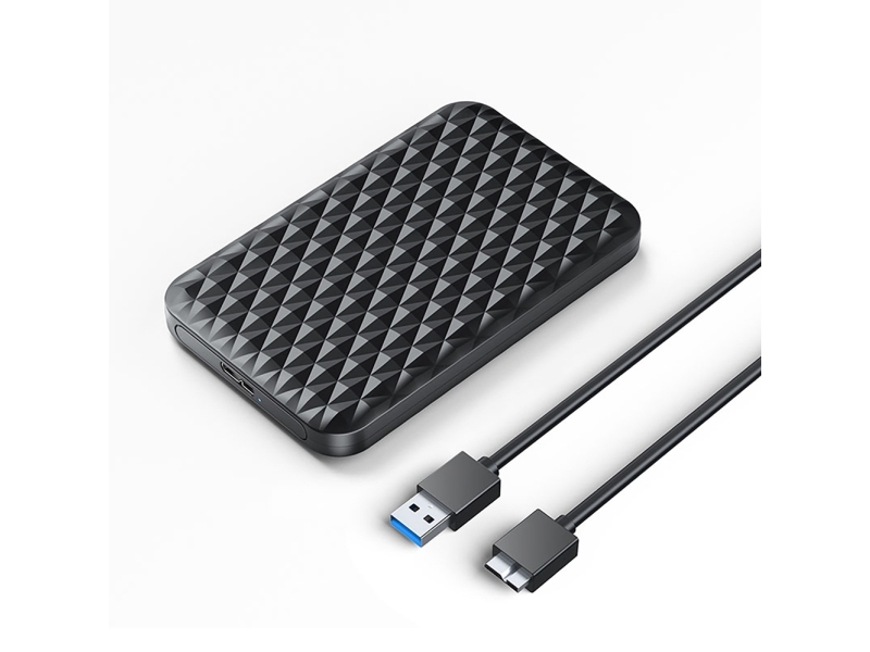 2,5" Hdd/Ssd Usb Micro-B 5Gbps-Drevbås - Sort