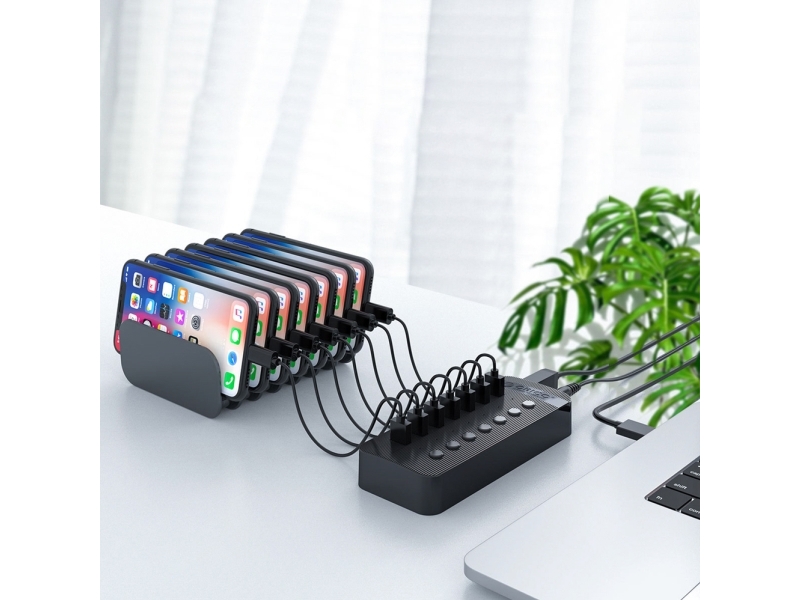 Usb-Hub Orico 16-Port Mit Schalter Usb-A 3.0 - Schwarz