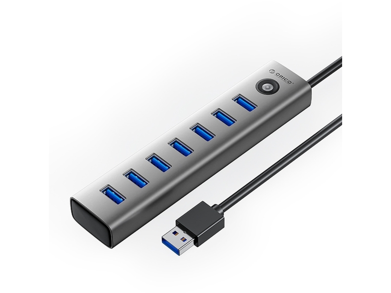 Orico Usb-Hub 7-Port Usb-A 3.0 Kabel 1M - Grau