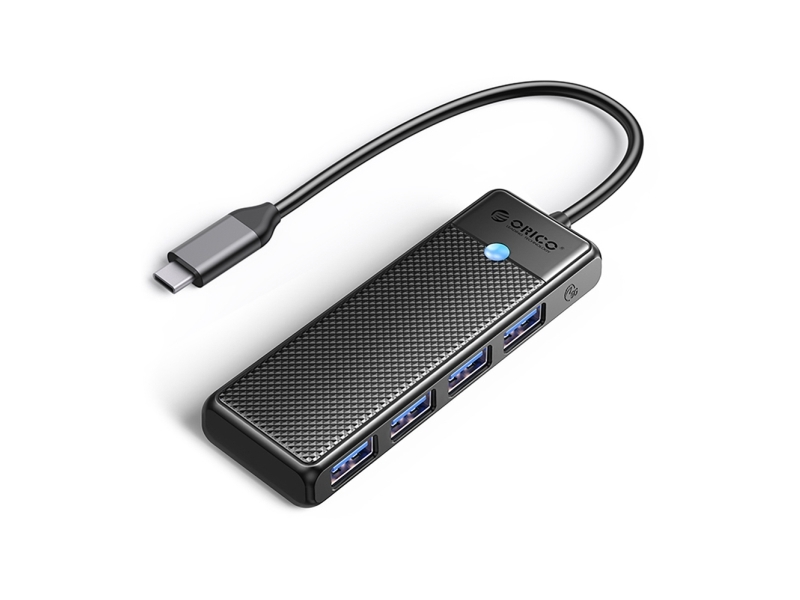 Hub 4-Port Eingang: Usb-C 3.0 / Ausgang: 4X Usb-A 3.0 Kabel 0.15M - Schwarz