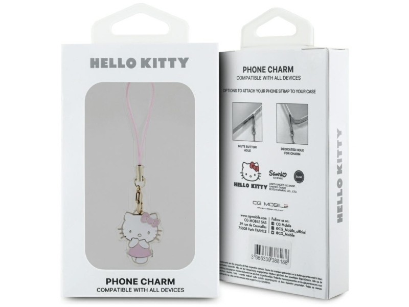 Hello Kitty Charm Kitty gulligt hänge - rosa | Sport & Träning - Tillbehör - Nyckelringar | GameStuff