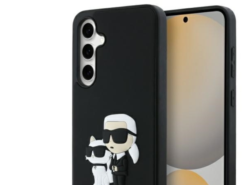 Karl Lagerfeld 3D Gummi-Cover Karl&Choupette Til Samsung Galaxy S24 Fe - Sort
