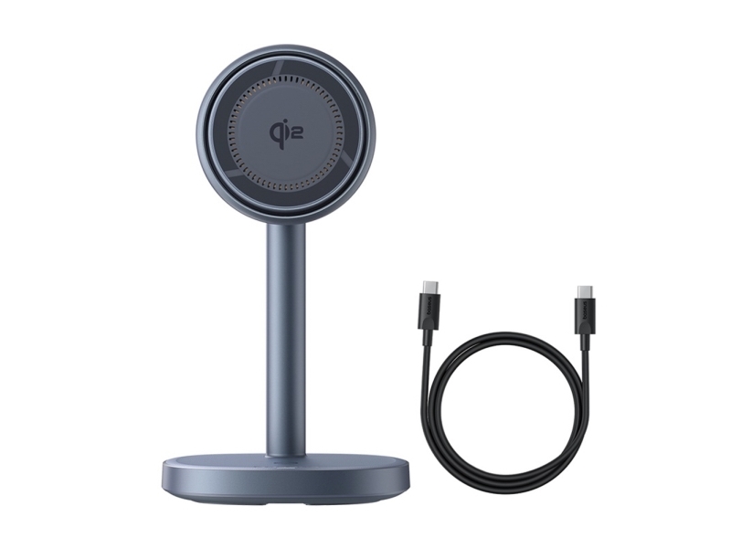 Baseus Orbit 2 Pro Magsafe Qi2 20W 2-I-1 Induktionsoplader Med Køling - Grå