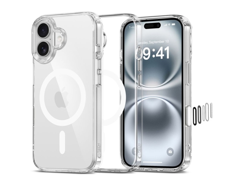 Tech-Protect Flexair Hybrid CC Magsafe Case for iPhone 16 - Clear
