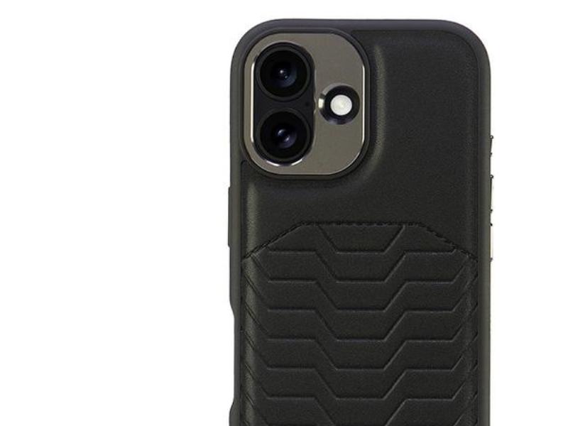 Audi Kunstleder Magsafe Hülle Für Iphone 16 6,1" - Schwarz/Schwarz Hardcase Au-Tpupcmip16-Gt/D3-Bk