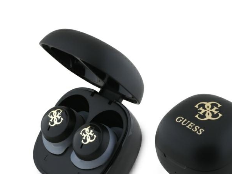 Guess Bluetooth-Kopfhörer Gutwsj144esk Tws + Dockingstation Schwarz/Schwarz Mit 4G-Print-Logo