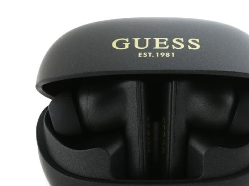 Guess Bluetooth-Kopfhörer Gutwst88mctgk Tws + Dockingstation Schwarz/Schwarz (Capsule Printed Logo)