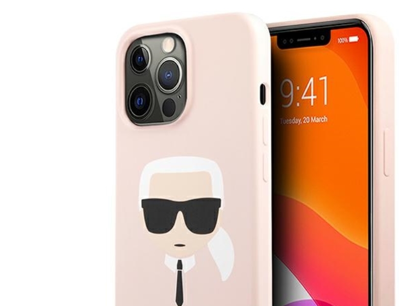 Karl Lagerfeld Silikone Karl's Head Cover Til Iphone 13 Pro Max 6,7" - Lyserød