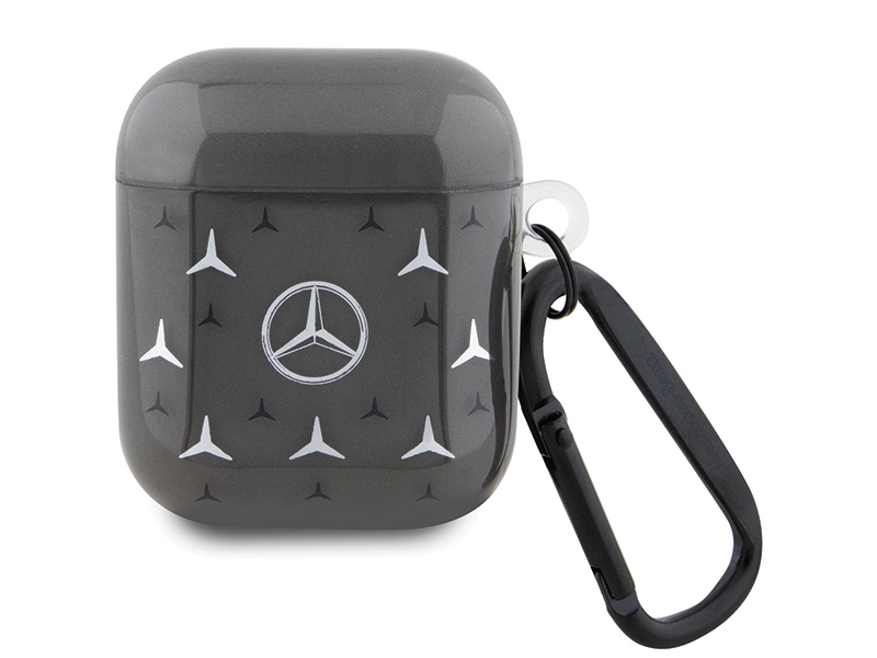 Mercedes Mea28dpmgs Airpods 1/2 Cover Schwarz/Schwarz, Großes Sternmuster