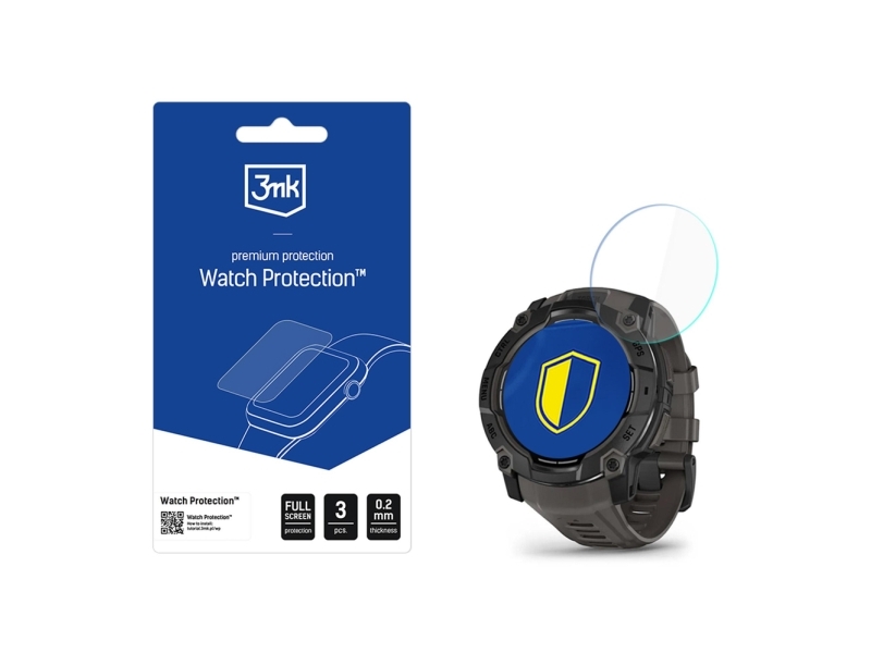 3Mk Watch Protection Flexibleglass Til Garmin Instinct 3 50 Mm (Amoled, Solar)
