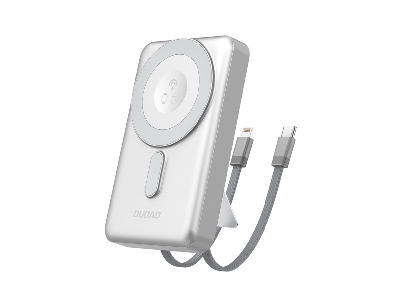 Dudao K29 trådlös powerbank 10000 mAh 20 W 2 kablar silver | Tele & GPS - Batteri & Laddare - Strömförsörjningsbanker | GameStuff