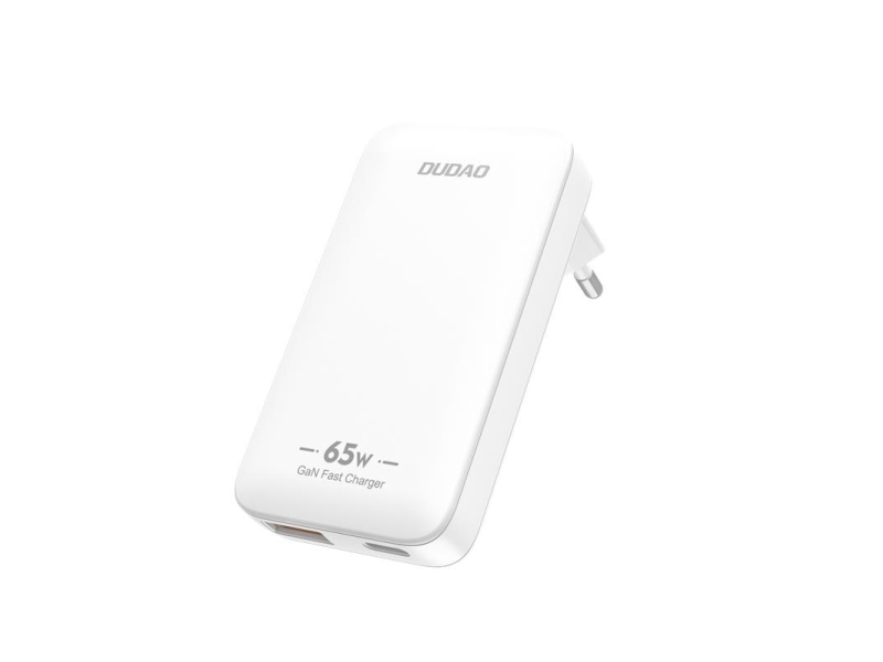 Dudao A65Q adapter 65W GaN 1xUSB-C + 1xUSB-A vit | TV, Ljud & Bild - Hörlurar & Mikrofoner | GameStuff