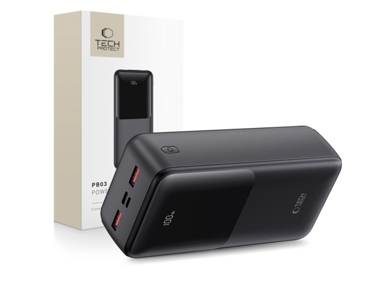 Tech-Protect Powerbank PB03 30000mAh 22.5W - black - 30000 mAh
