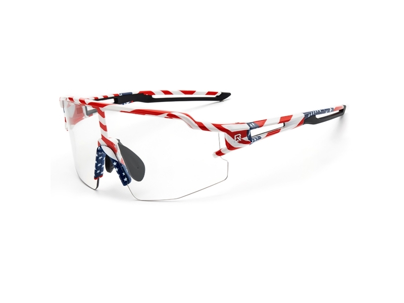 Rockbros Fotokromiske Cykelbriller Med Uv-Beskyttelse Og Korrigerende Indsats 14120008002 - Amerikansk Design - Hvid