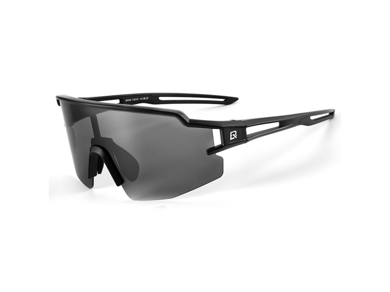 Rockbros Polariserede Cykelbriller Med Uv-Beskyttelse Og Korrigerende Indsats 14120008006 Grey Glasses - Sort