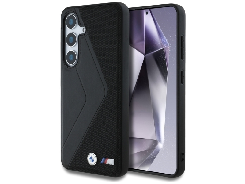 Bmw Læder Oversize Striber Magsafe Cover Til Samsung Galaxy S25 - Sort