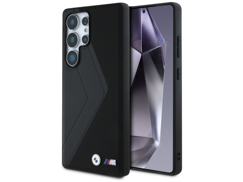 Bmw Læder Oversize Striber Magsafe Cover Til Samsung Galaxy S25 Ultra - Sort