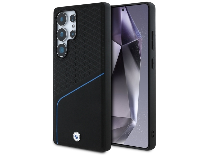 Bmw Leder Strukturiert & Glatt Magsafe Case Für Samsung Galaxy S25 Ultra - Schwarz