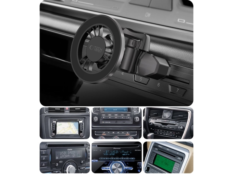 Tech-Protect N56 Magnetic MafSafe Car Mount CD Slot Mount - Black