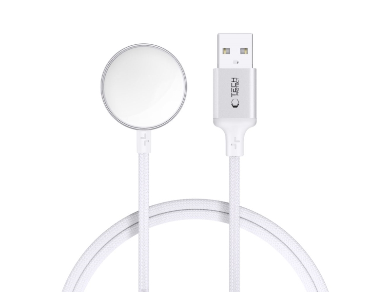 Tech-Protect UltraBoost induktiv USB-A-lader til Apple Watch 1m - hvid