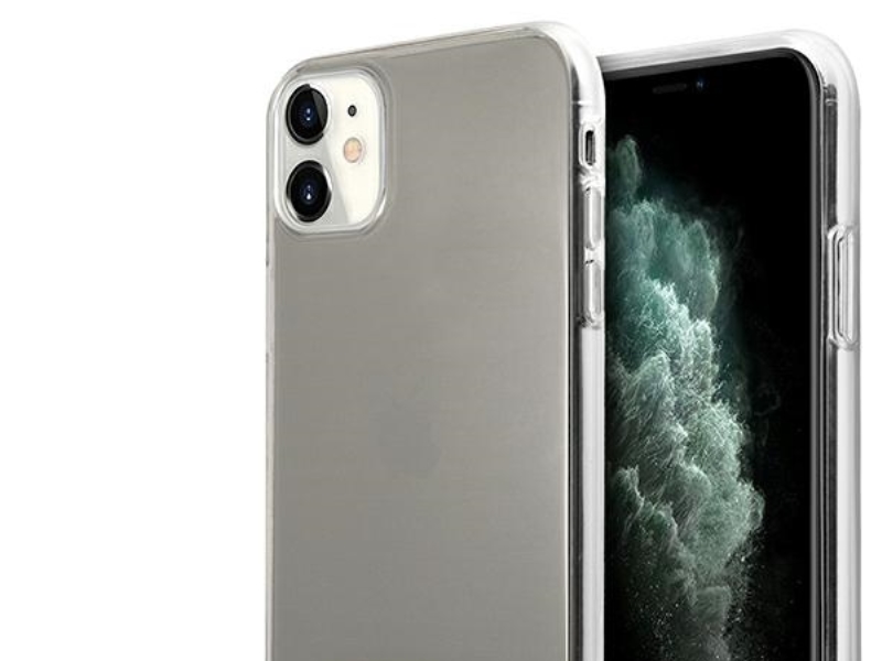 Amg Electroplate Sort/Hvid Cover Til Iphone 11 / Xr 6.1" - Transparent