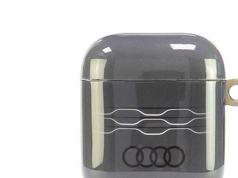 Apple Airpods 1/2 Audi Iml Geometric Pattern Cover (Au-Imlap-A6/D3-Gy) Kopfhörertasche Grau