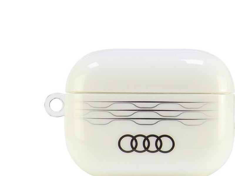 Apple Airpods Pro 2 Audi Iml Geometrisches Muster Hülle (Au-Imlapp2-A6/D3-We) Kopfhörertasche Weiß