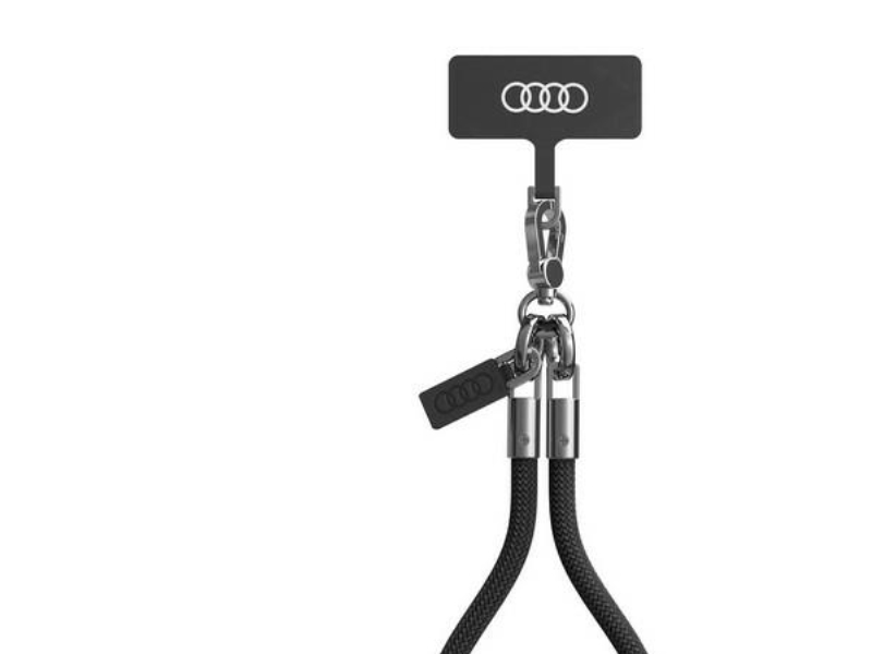 Audi crossbody-snøre / lanyard universal 28 cm x 8 mm - sort