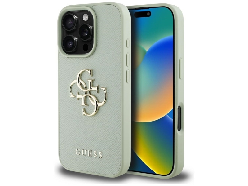 Guess Geprägtes Big 4G-Logo Small Classic Logo Case Für Iphone 16 Pro - Grün