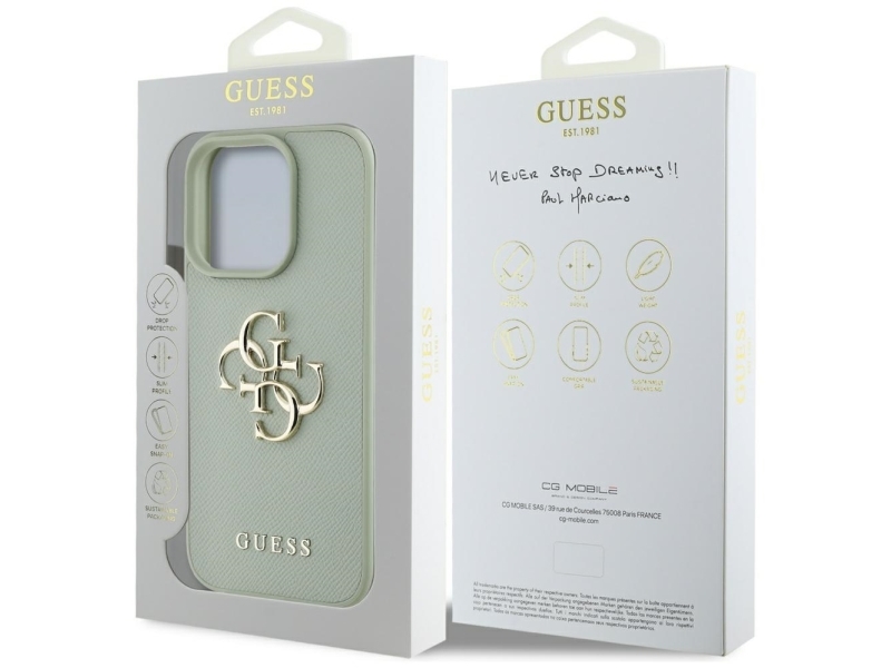 Guess Geprägtes Big 4G-Logo Small Classic Logo Case Für Iphone 16 Pro - Grün