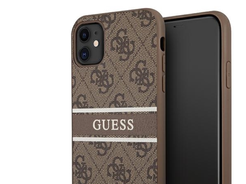 Guess 4G Stripe Cover Til Iphone 11 / Xr 6.1" - Brun