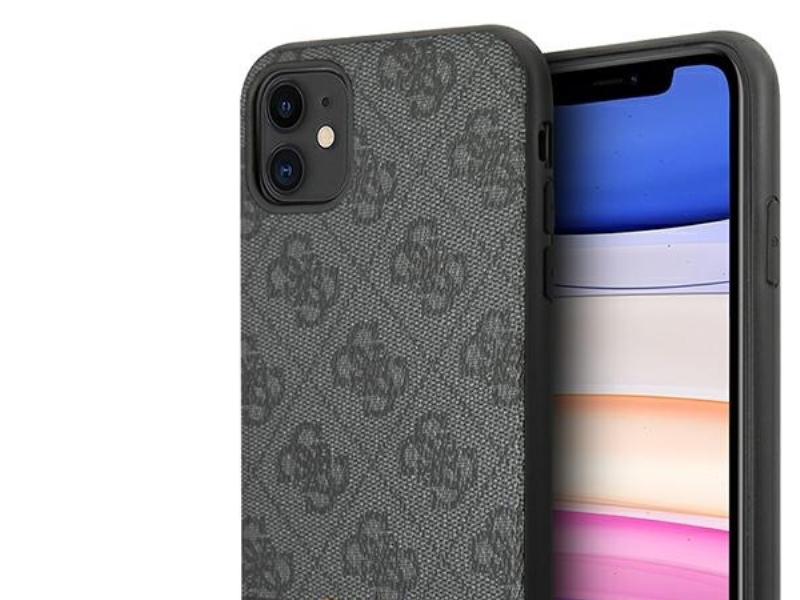 Guess 4G Triangle Collection Cover Til Iphone 11 6,1" / Xr - Grå