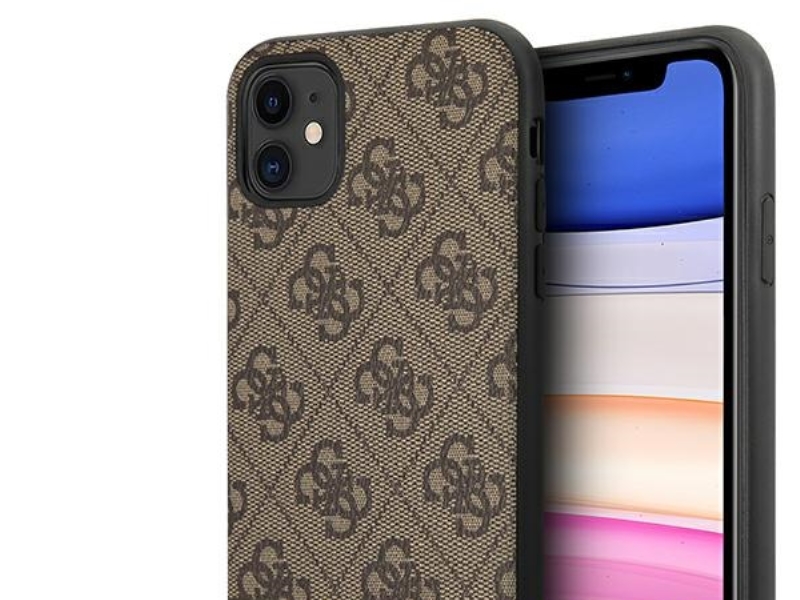 Guess 4G Triangle Collection Cover Til Iphone 11 6.1" / Xr 6.1" - Brun