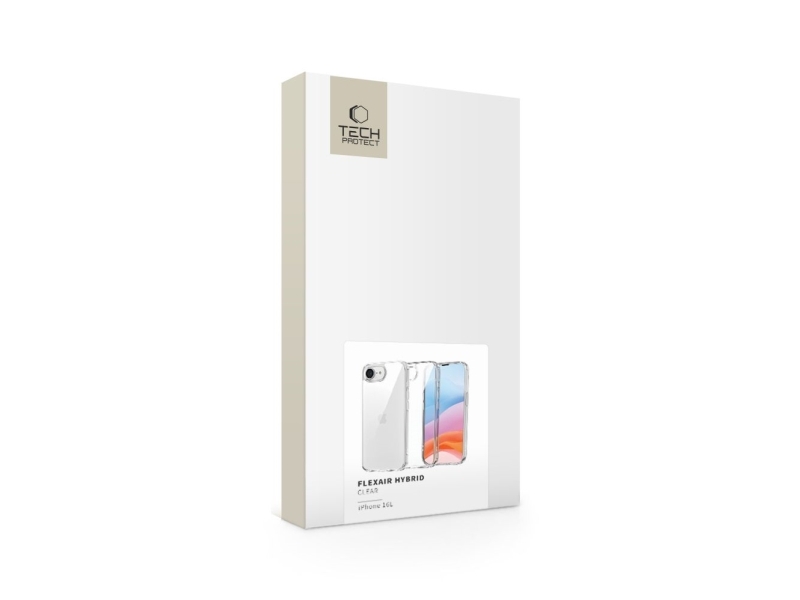 Tech-Protect Flexair Hybridcover Til Iphone 16E / 17E - Klar