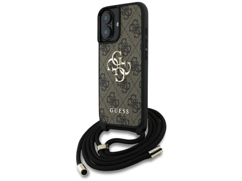 Guess 4G Big Logo Snorrem Crossbody Etui Til Iphone 16 Plus Brun