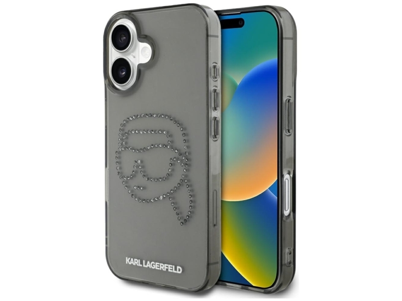 Karl Lagerfeld Iml Strass Karl-Kopf Case Für Iphone 16 - Schwarz