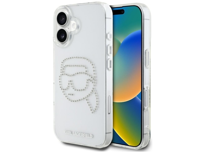 Karl Lagerfeld Iml Strass Karl Head Case Für Iphone 16 - Klar