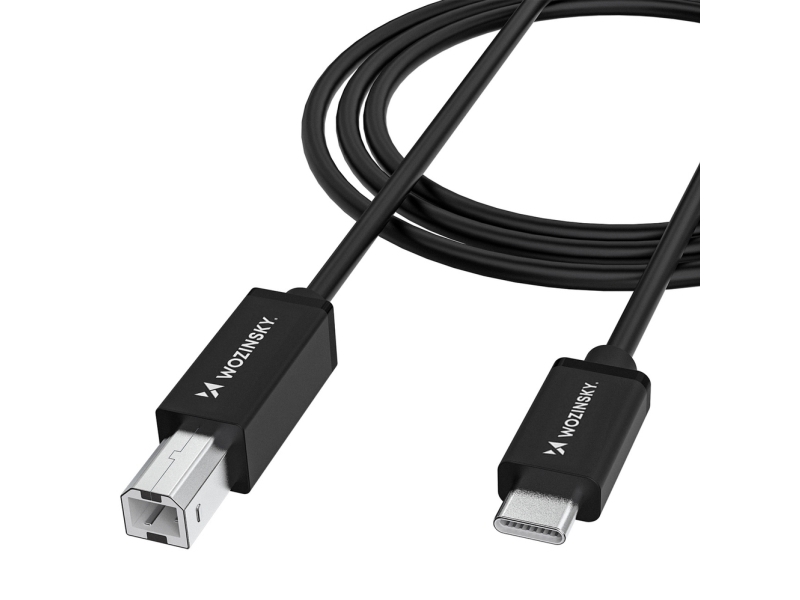 Wozinsky Usb-Kabel Usb-B Til Usb-C 2 M Sort (5907769376641)