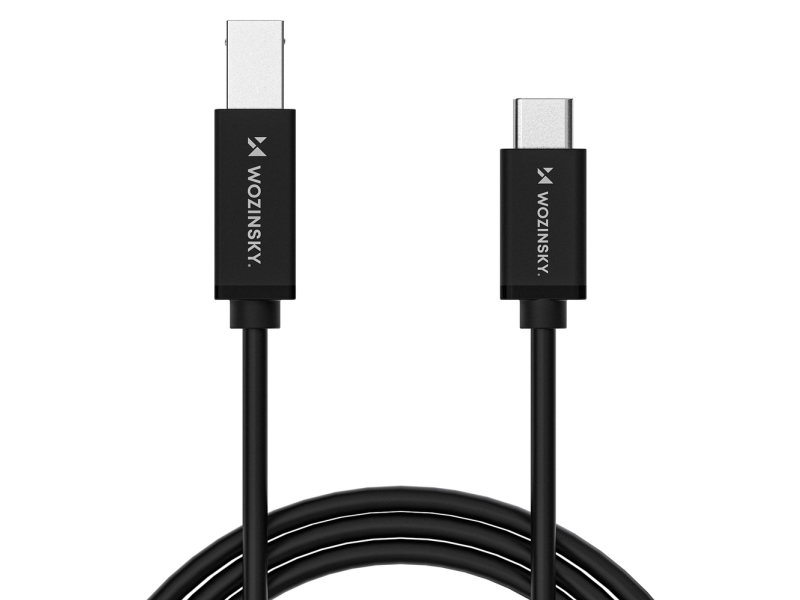 Wozinsky Usb-Kabel Usb-B Til Usb-C 2 M Sort (5907769376641)