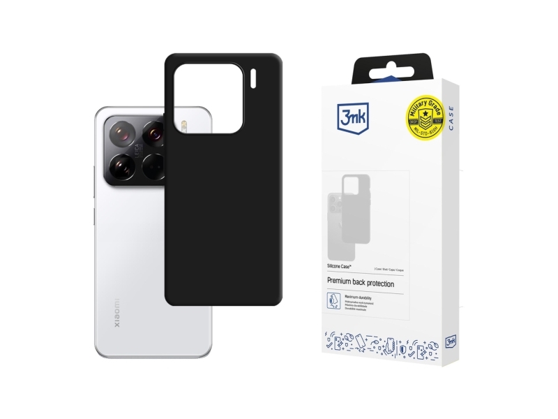 3Mk Hülle 3Mk Silicone Case Für Xiaomi 15, Schwarz